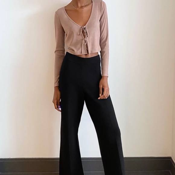 NWOT Aritzia Wilfred Free Double Tie Long Sleeve Top (Green), Xxs-Xs - Picture 5 of 6